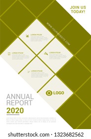 Annual report yellow design. Vector illustration.
