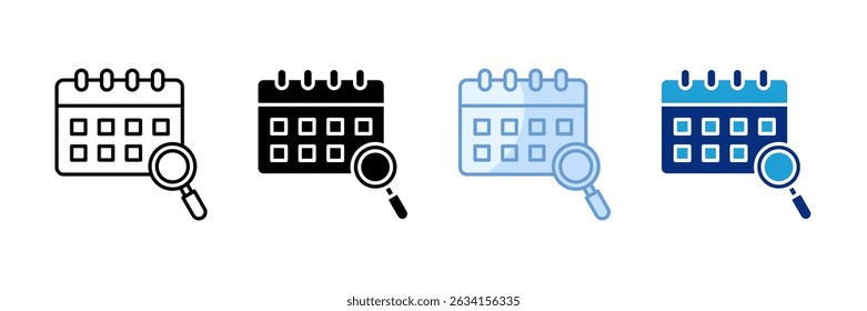 Conjunto de iconos de revisión anual Colección de estilos múltiples