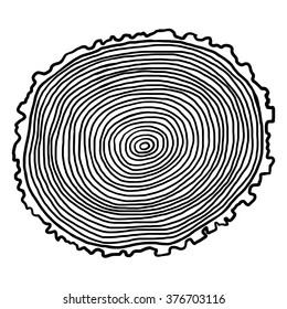 annual ring / cartoon vector and illustration, black and white, hand drawn, sketch style, isolated on white background.