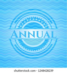 Annual water emblem.