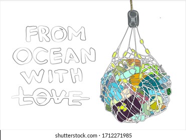 annually, pollution of ocean waters by human waste leads to a reduction in the population of marine fish and a decrease in catch