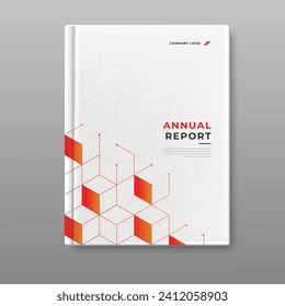 annuar report business template geometric cover design vector eps 10