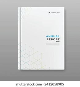 annuar report business template geometric cover design vector eps 10