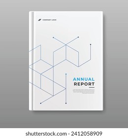 annuar report business template geometric cover design vector eps 10