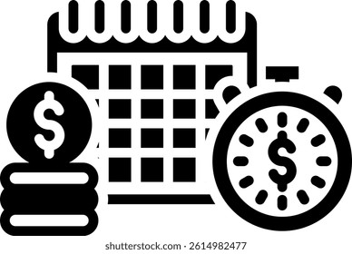 Annuities Icon Mixed Vector Illustration
