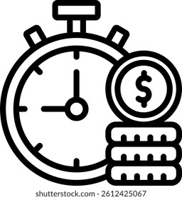 Annuities Icon Outline Vector Illustration