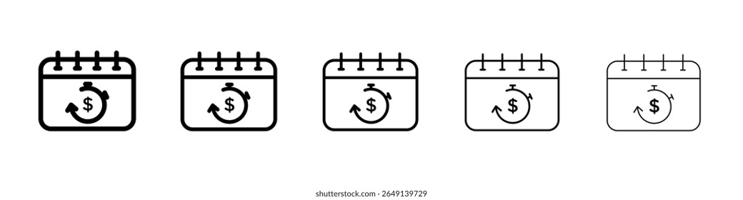 Icono de anualidad debido ilustración simple logo art