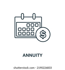 Annuity flat icon. Colored element sign from auditors collection. Flat Annuity icon sign for web design, infographics and more.