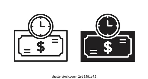 Annuity-Symbol Schwarz-Weiß-Vektorgrafik