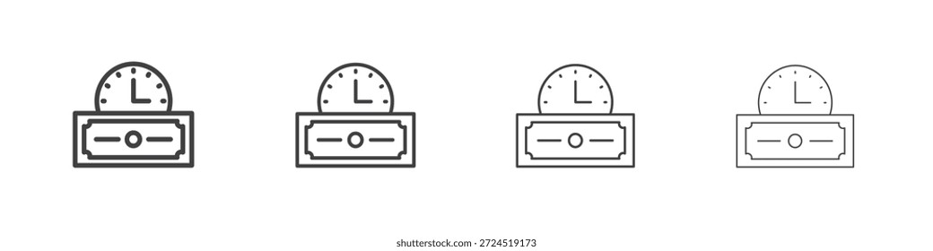 Concepto de icono de anualidad Linear Pictogram. Ilustración de elemento simple.