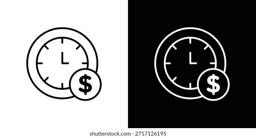 Annuity icon, outline vector sign, logo design download