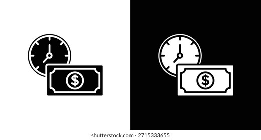 Icono de anualidad Establecer colección. Silueta de Vector.
