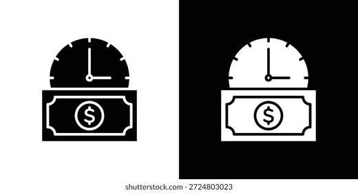 Paquete de diseño de ilustración plana de Vector de silueta de icono de anualidad.