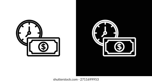 Annuity icon symbol in thin line, outline and stroke style for apps
