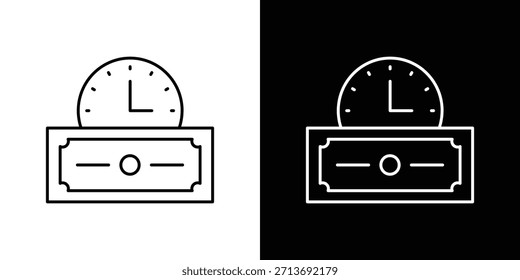 Annuity icon vector logo outline. thin line symbols