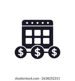 annuity payments icon with a calendar