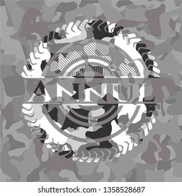 Annul on grey camo pattern