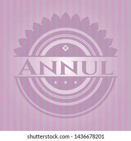 Annul pink emblem. Vector Illustration. Detailed.