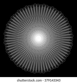 Annular disc for design project on black - vector illustration 