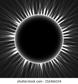 Annular eclipse as the moon passes the sun vector dark