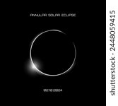 An annular solar eclipse is expected in 2024. The moon will cover the sun, forming a solar corona.
