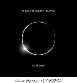 An annular solar eclipse is expected in 2024. The moon will cover the sun, forming a solar corona.