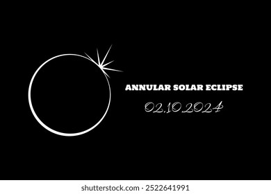 Se espera un eclipse solar anular en 2024. La luna cubrirá el sol, formando una corona solar.