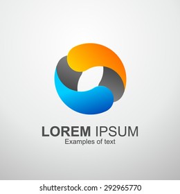 Logo tridimensional anual