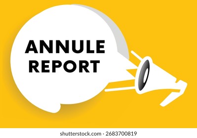 Annule report design, vector on yellow background. Banner learning concept. Announce type Design banner.