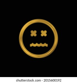 Icono metálico o vectores de logotipo de Emoticon Square Face analizado