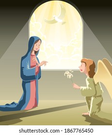 The Annunciation | the blessed virgin Mary and Angel Gabriel