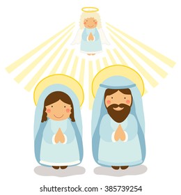 Annunciation of Virgin Mary scene as religious holiday background