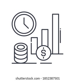 Annuties icon, linear isolated illustration, thin line vector, web design sign, outline concept symbol with editable stroke on white background.