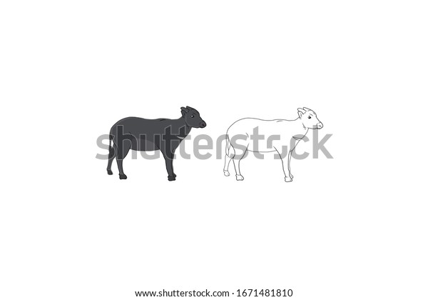 Download Anoa Animal Cartoon Vector Illustration Bundle Stock Vector Royalty Free 1671481810