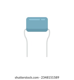 Anode diode icon flat vector. Semiconductor component. Diode power isolated