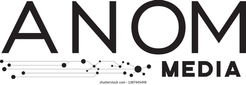 ANOM MUSIC AND MEDIA LOGO BLACK ICON 