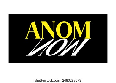 ANOM Text simple design, icon vector. 