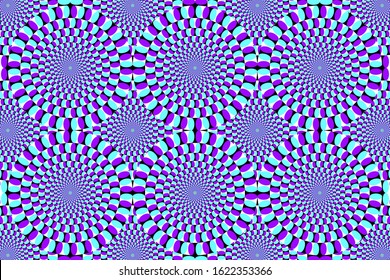 Anomalous rotation motion illusion pattern