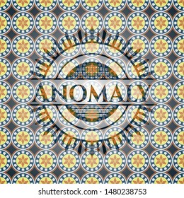 Anomaly arabic emblem background. Arabesque decoration.