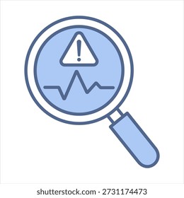 Anomaly Detection Blue Icon Vector Illustration