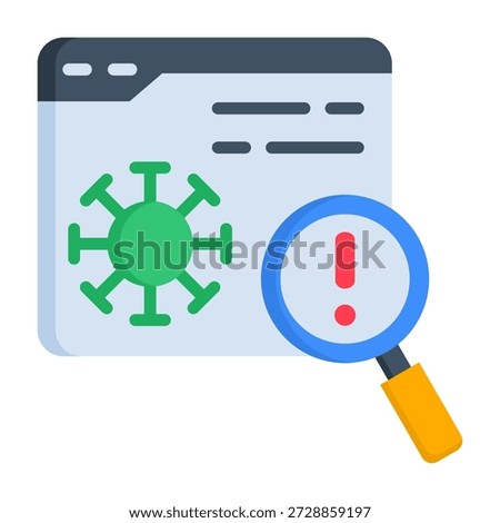 Anomaly Detection Icon Flat Style Vector Illustration