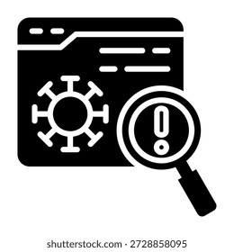 Anomaly Detection Icon Glyph Style Vector Illustration