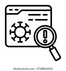 Anomaly Detection Icon Line Style Vector Illustration