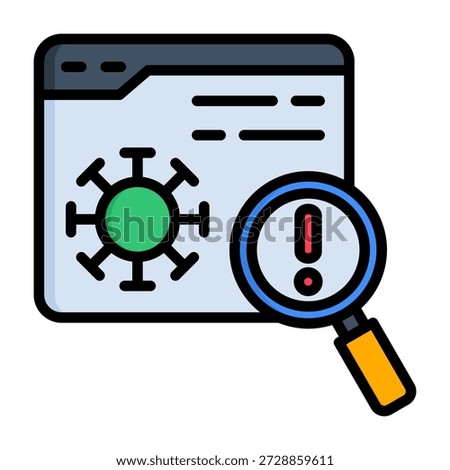 Anomaly Detection Icon Lineal Color Style Vector Illustration