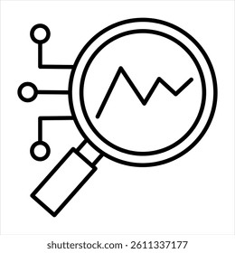Anomaly Detection Line Icon Vector Illustration