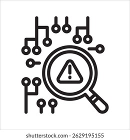 Anomaly Detection simple line icon