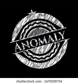 Anomalía en pizarra. Ilustración vectorial. Detallado.