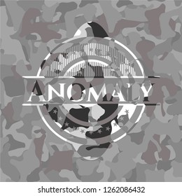 Anomaly on grey camouflaged texture