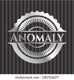 Anomaly silvery emblem or badge. Vector Illustration. Mosaic.