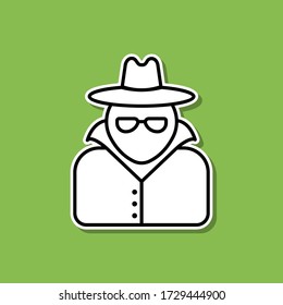Anonimity sticker icon. Simple thin line, outline vector of bitcoin blockchain icons for ui and ux, website or mobile application